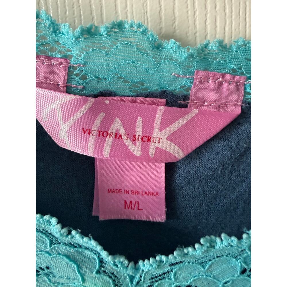 Victoria’s Secret PINK Y2K Crest Lace Cami Mini Dress M/L McBling Baby Doll - Picture 7 of 10